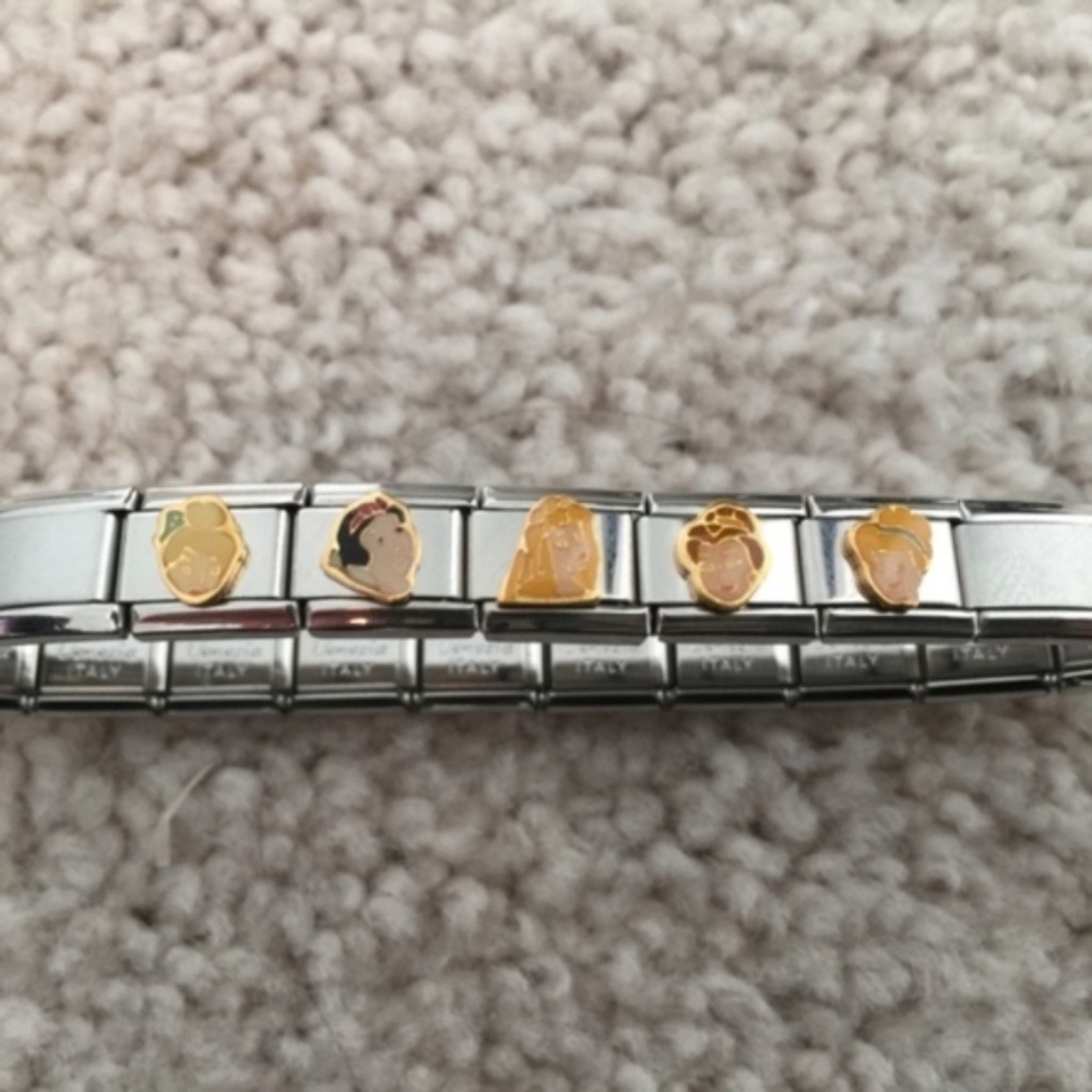 5 Disney Princess Italian Charms 9mm add-a-link bracelet